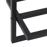 vidaXL Suport de prosoape, negru, 95x25x22 cm, fier vidaXL Suport de prosoape, negru, 95x25x22 cm, fier