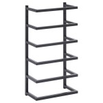 vidaXL Suport de prosoape, negru, 24x12x48 cm, oțel