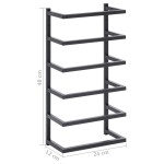 vidaXL Suport de prosoape, negru, 24x12x48 cm, oțel