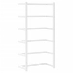 vidaXL Suport de prosoape, alb, 24x12x48 cm, oțel