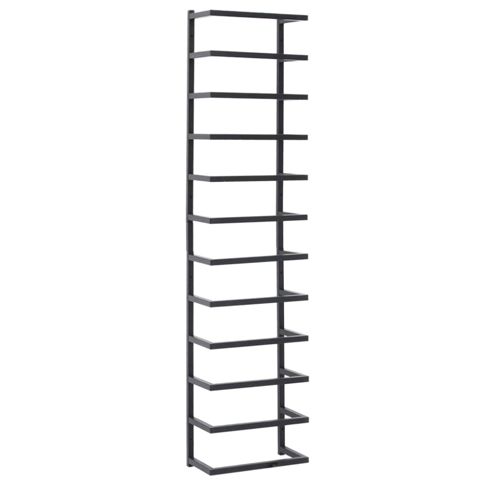vidaXL Suport de prosoape, negru, 24x12x96 cm, oțel