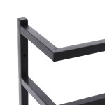 vidaXL Suport de prosoape, negru, 24x12x96 cm, oțel vidaXL Suport de prosoape, negru, 24x12x96 cm, oțel