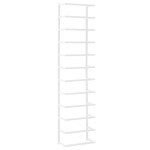 vidaXL Suport de prosoape, alb, 24x12x96 cm, oțel