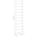 vidaXL Suport de prosoape, alb, 24x12x96 cm, oțel