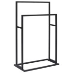 vidaXL Suport de prosoape autonom, negru, 48x24x78,5 cm, fier vidaXL Suport de prosoape autonom, negru, 48x24x78,5 cm, fier
