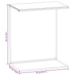 vidaXL Masă laterală, negru, 55x35x66 cm, lemn compozit vidaXL Masă laterală, negru, 55x35x66 cm, lemn compozit