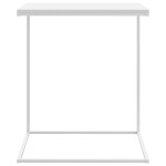 vidaXL Masă laterală, alb, 55x35x66 cm, lemn compozit