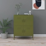vidaXL Dulap de depozitare, verde măsliniu, 80x35x101,5 cm, oțel vidaXL Dulap de depozitare, verde măsliniu, 80x35x101,5 cm, oțel