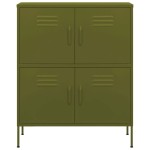 vidaXL Dulap de depozitare, verde măsliniu, 80x35x101,5 cm, oțel vidaXL Dulap de depozitare, verde măsliniu, 80x35x101,5 cm, oțel