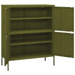 vidaXL Dulap de depozitare, verde măsliniu, 80x35x101,5 cm, oțel vidaXL Dulap de depozitare, verde măsliniu, 80x35x101,5 cm, oțel