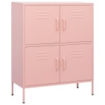 vidaXL Dulap de depozitare, roz, 80x35x101,5 cm, oțel vidaXL Dulap de depozitare, roz, 80x35x101,5 cm, oțel