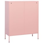 vidaXL Dulap de depozitare, roz, 80x35x101,5 cm, oțel vidaXL Dulap de depozitare, roz, 80x35x101,5 cm, oțel