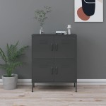 vidaXL Dulap de depozitare, antracit, 80x35x101,5 cm, oțel vidaXL Dulap de depozitare, antracit, 80x35x101,5 cm, oțel