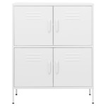 vidaXL Dulap de depozitare, alb, 80x35x101,5 cm, oțel vidaXL Dulap de depozitare, alb, 80x35x101,5 cm, oțel