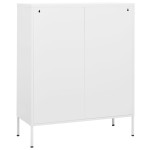 vidaXL Dulap de depozitare, alb, 80x35x101,5 cm, oțel vidaXL Dulap de depozitare, alb, 80x35x101,5 cm, oțel