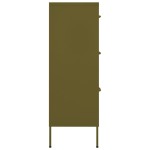 vidaXL Dulap cu sertare, verde măsliniu, 80x35x101,5 cm, oțel