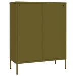 vidaXL Dulap cu sertare, verde măsliniu, 80x35x101,5 cm, oțel