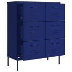 vidaXL Dulap cu sertare, bleumarin, 80x35x101,5 cm, oțel