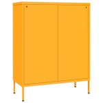 vidaXL Dulap cu sertare, galben muștar, 80x35x101,5 cm, oțel