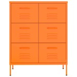 vidaXL Dulap cu sertare, portocaliu, 80x35x101,5 cm, oțel vidaXL Dulap cu sertare, portocaliu, 80x35x101,5 cm, oțel