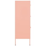 vidaXL Dulap cu sertare, roz, 80x35x101,5 cm, oțel