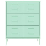 vidaXL Dulap cu sertare, verde mentă, 80x35x101,5 cm, oțel vidaXL Dulap cu sertare, verde mentă, 80x35x101,5 cm, oțel