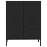 vidaXL Dulap cu sertare, negru, 80x35x101,5 cm, oțel