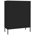 vidaXL Dulap cu sertare, negru, 80x35x101,5 cm, oțel