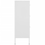vidaXL Dulap cu sertare, alb, 80x35x101,5 cm, oțel vidaXL Dulap cu sertare, alb, 80x35x101,5 cm, oțel