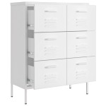 vidaXL Dulap cu sertare, alb, 80x35x101,5 cm, oțel vidaXL Dulap cu sertare, alb, 80x35x101,5 cm, oțel