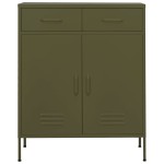 vidaXL Dulap de depozitare, verde măsliniu, 80x35x101,5 cm, oțel