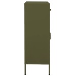 vidaXL Dulap de depozitare, verde măsliniu, 80x35x101,5 cm, oțel