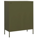 vidaXL Dulap de depozitare, verde măsliniu, 80x35x101,5 cm, oțel