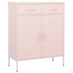 vidaXL Dulap de depozitare, roz, 80x35x101,5 cm, oțel vidaXL Dulap de depozitare, roz, 80x35x101,5 cm, oțel
