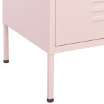 vidaXL Dulap de depozitare, roz, 80x35x101,5 cm, oțel vidaXL Dulap de depozitare, roz, 80x35x101,5 cm, oțel