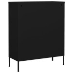 vidaXL Dulap de depozitare, negru, 80x35x101,5 cm, oțel