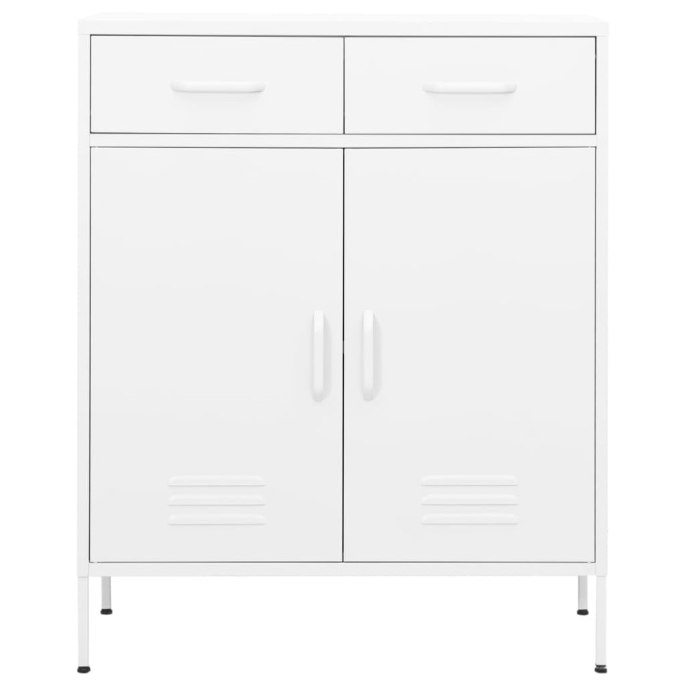 vidaXL Dulap de depozitare, alb, 80x35x101,5 cm, oțel