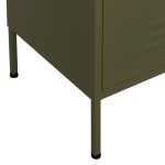vidaXL Dulap de depozitare, verde măsliniu, 80x35x101,5 cm, oțel vidaXL Dulap de depozitare, verde măsliniu, 80x35x101,5 cm, oțel