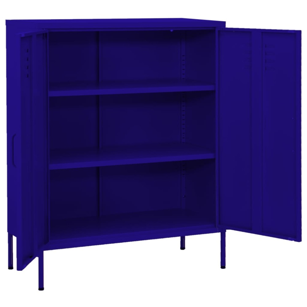 vidaXL Dulap de depozitare, bleumarin, 80x35x101,5 cm, oțel