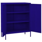 vidaXL Dulap de depozitare, bleumarin, 80x35x101,5 cm, oțel vidaXL Dulap de depozitare, bleumarin, 80x35x101,5 cm, oțel