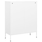 vidaXL Dulap de depozitare, alb, 80x35x101,5 cm, oțel