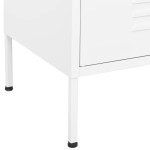 vidaXL Dulap de depozitare, alb, 80x35x101,5 cm, oțel