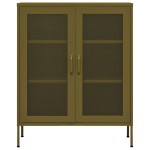 vidaXL Dulap de depozitare, verde măsliniu, 80x35x101,5 cm, oțel vidaXL Dulap de depozitare, verde măsliniu, 80x35x101,5 cm, oțel