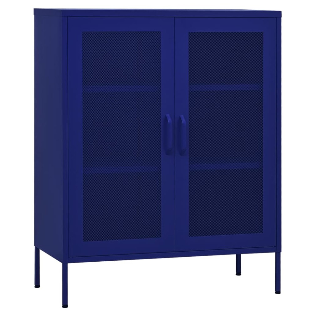 vidaXL Dulap de depozitare, bleumarin, 80x35x101,5 cm, oțel