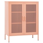 vidaXL Dulap de depozitare, roz, 80x35x101,5 cm, oțel vidaXL Dulap de depozitare, roz, 80x35x101,5 cm, oțel
