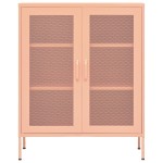vidaXL Dulap de depozitare, roz, 80x35x101,5 cm, oțel vidaXL Dulap de depozitare, roz, 80x35x101,5 cm, oțel
