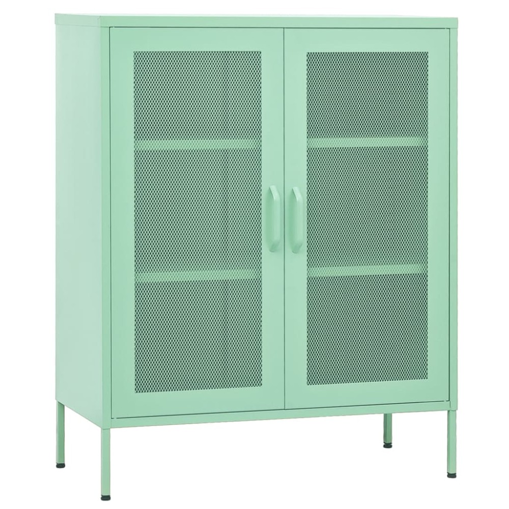 vidaXL Dulap de depozitare, verde mentă, 80x35x101,5 cm, oțel