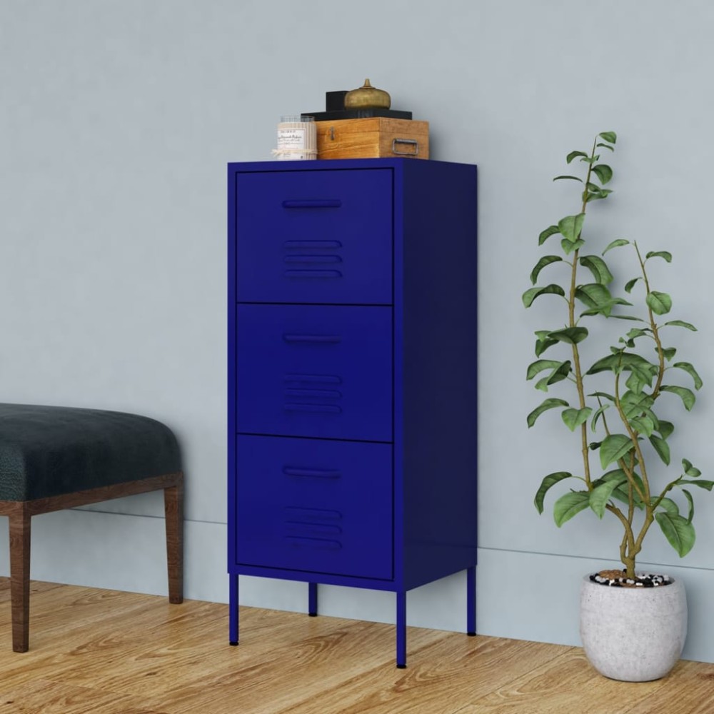 vidaXL Dulap de depozitare, bleumarin, 42,5x35x101,5 cm, oțel