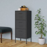vidaXL Dulap de depozitare, antracit, 42,5x35x101,5 cm, oțel vidaXL Dulap de depozitare, antracit, 42,5x35x101,5 cm, oțel