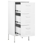 vidaXL Dulap de depozitare, alb, 42,5x35x101,5 cm, oțel vidaXL Dulap de depozitare, alb, 42,5x35x101,5 cm, oțel